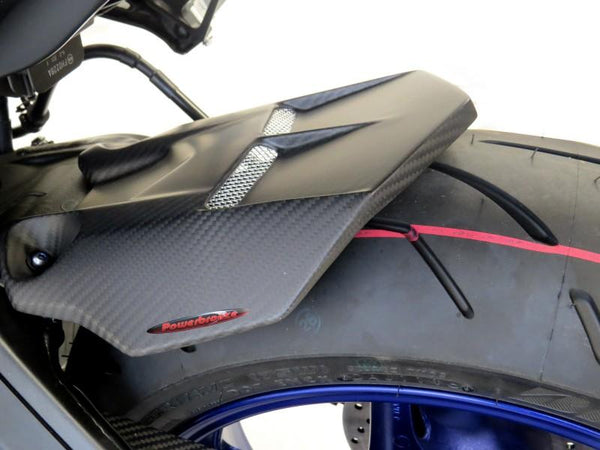 MT-10 & FZ-10  16-2021  Carbon Look & Silver Mesh Rear Hugger by Powerbronze  RRP £132