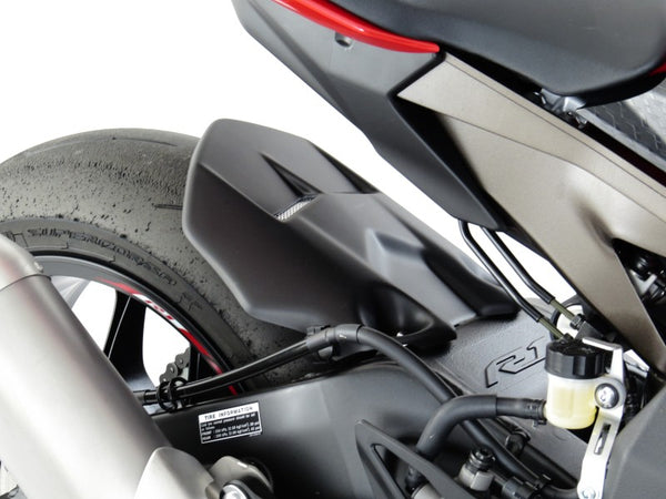 Yamaha MT-10 & FZ-10  16-2021 Gloss Black & Silver Mesh Rear Hugger by Powerbronze  RRP £127
