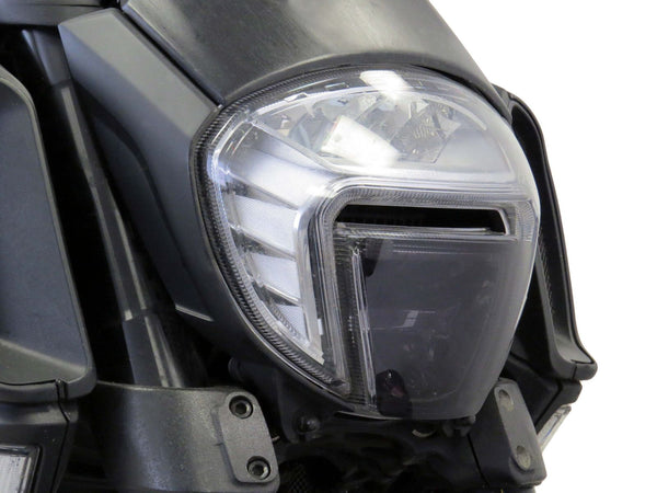 Ducati Diavel  15-2018 (1 piece)  Light Tint Headlight Protectors by Powerbronze RRP £36