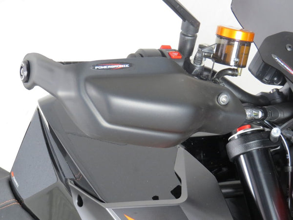 KTM 1290 Superduke R   17-2018 Matt Black Handguard/Wind Deflectors Powerbronze