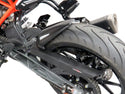 KTM RC125 & RC390  15-2024 Matt Black & Silver Mesh  Rear Hugger by Powerbronze