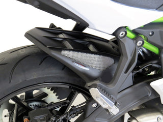 Kawasaki Ninja 650  17-2023 Carbon Look & Silver Mesh  Rear Hugger by Powerbronze