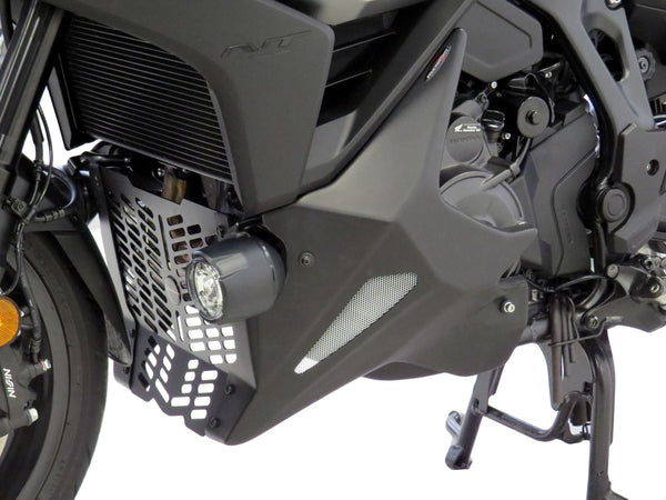 Honda NT1100 (DCT model) 2022 >  Fairing Lowers (fits with Honda fog lights) Matt Black & Silver Mesh by Powerbronze