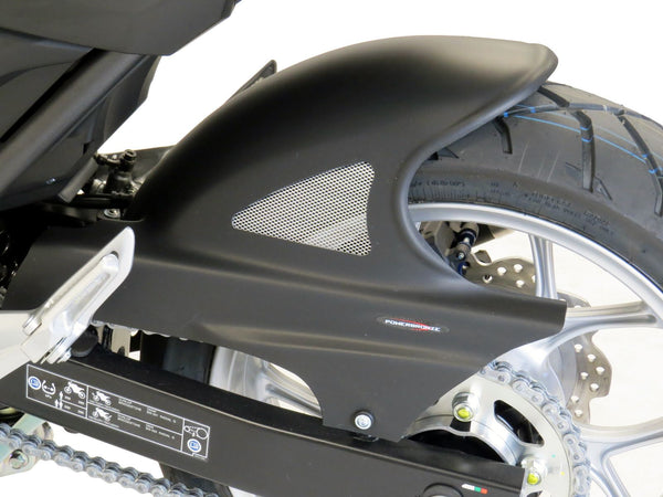 Fits Honda  NC750X  21-2024 Gloss Black & Silver Mesh Rear Hugger  Powerbronze