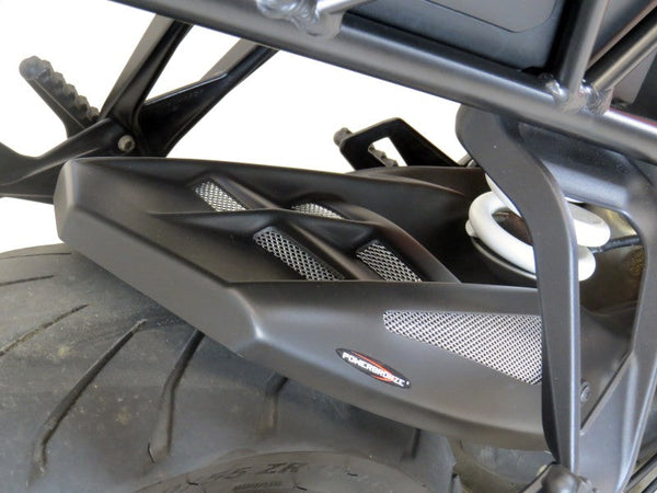 KTM 1290 Superduke GT  16-2022 Carbon Look & Silver Mesh Rear Hugger by Powerbronze