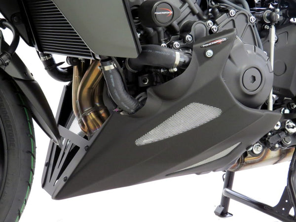 Yamaha MT-09  21-23,Tracer 9 & GT 21-24  Belly Pan Matt Black & Silver Mesh Powerbronze RRP £172