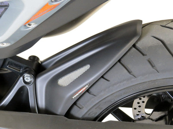 KTM 790 Duke R 2020-2022  Gloss Black & Silver Mesh Rear Hugger by Powerbronze