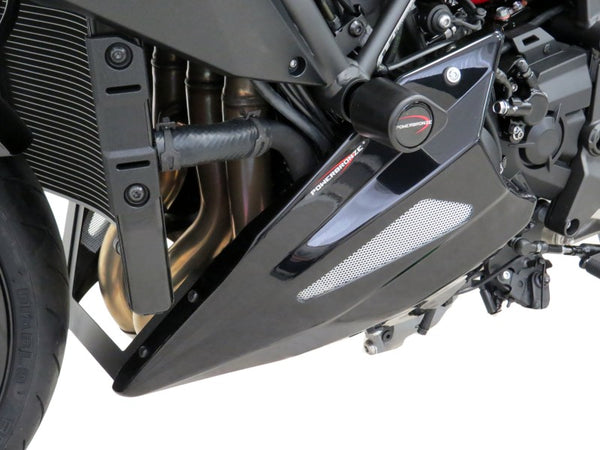 Kawasaki  ZH2    2020-2025  Belly Pan  Matt Black & Silver Mesh by Powerbronze.RRP £172