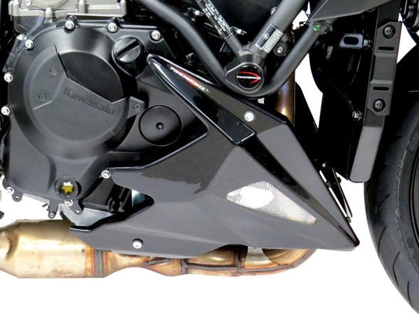 Kawasaki  ZH2    2020-2025  Belly Pan  Gloss Black & Silver Mesh by Powerbronze. RRP £172