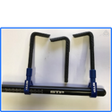 STP Tek2 Blue Bar Mount Brake & Clutch Lever Guards for Race Track BSB motorcycle motorbike.