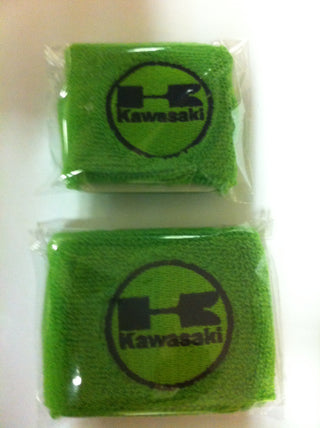 Kawasaki Motorcycle F&R Brake Master Cylinder Shrouds Socks Cover pair Green