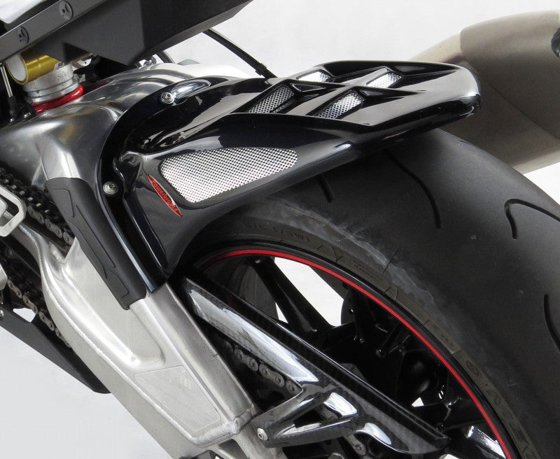 BMW S1000R/RR 14-2020 Carbon Look & Silver Mesh Rear Hugger Powerbronz ...