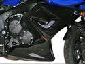 Yamaha FZ-6 Fazer S2 07-2009 Fairing Lowers Gloss Black & Silver Mesh Powerbronze