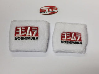 Motorcycle Front & Rear White Brake Master Cylinder Shrouds, Socks